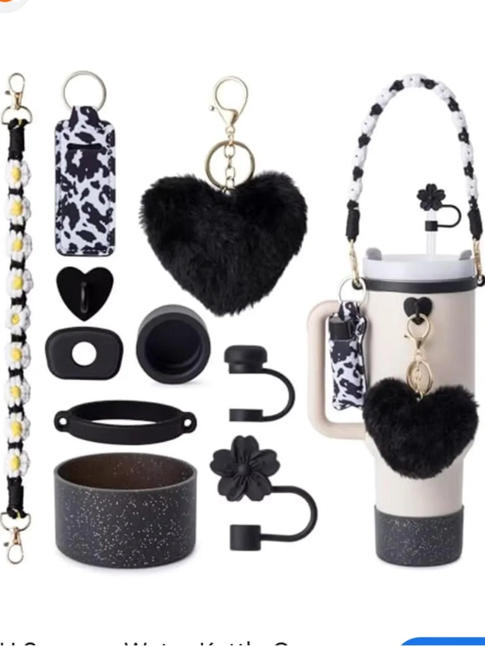 Black Tumbler Accessory Set